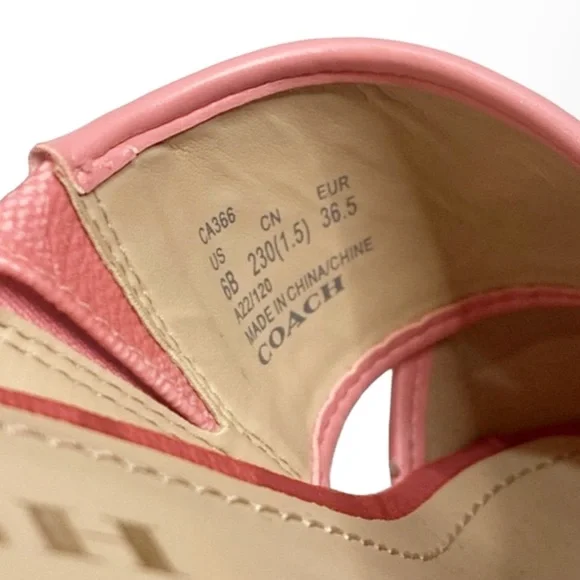 Coach Pink/Red Espadrille Sandals, Size 6 - Picture 14 of 17